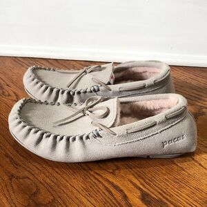 Pacas Women's Alpaca Lined Moccasin Slipper Size 7 In Preloved Condition!